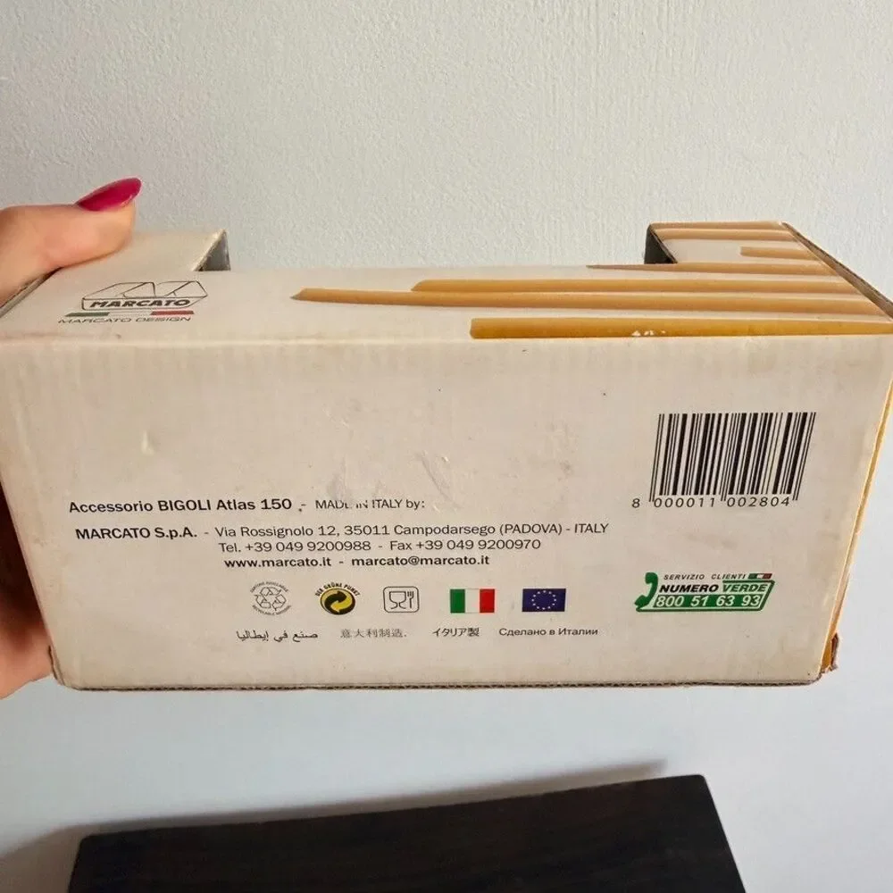 Marcato Atlas 150 Bigoli Pasta Cutter Attachment from Italy Vintage Rare